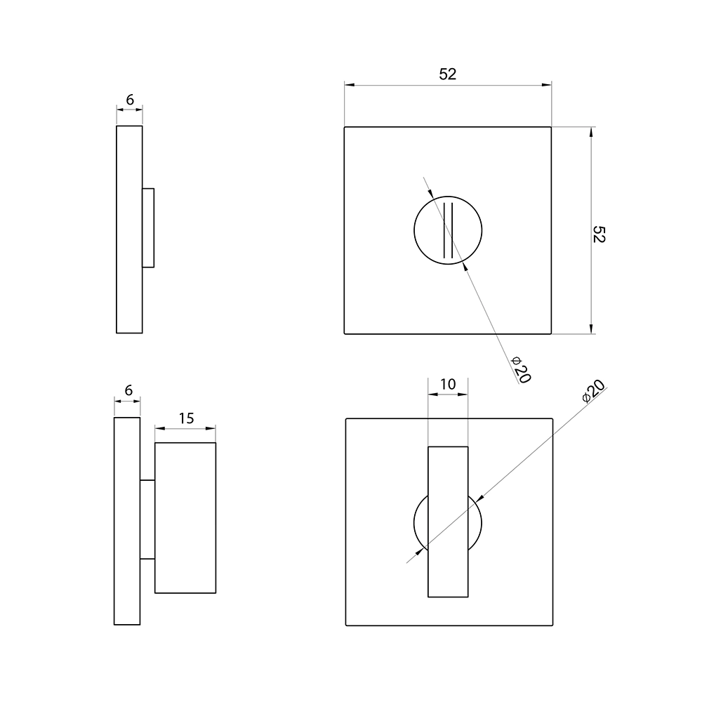Дверные накладки с заверткой РЕНЦ 03 slim SSG сатинированное золото