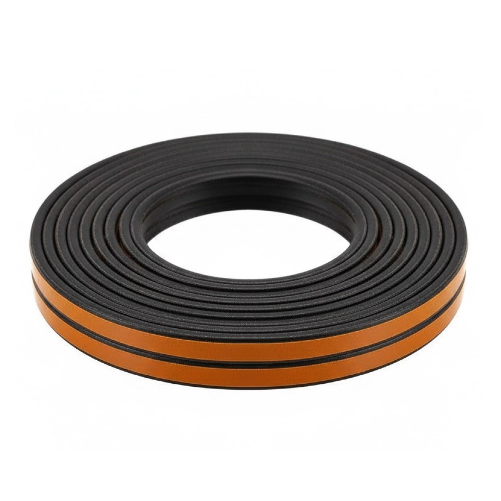 Уплотнитель самоклеящийся E-профиль для щелей 2-3,5 мм 6 м черный EPDM Sila