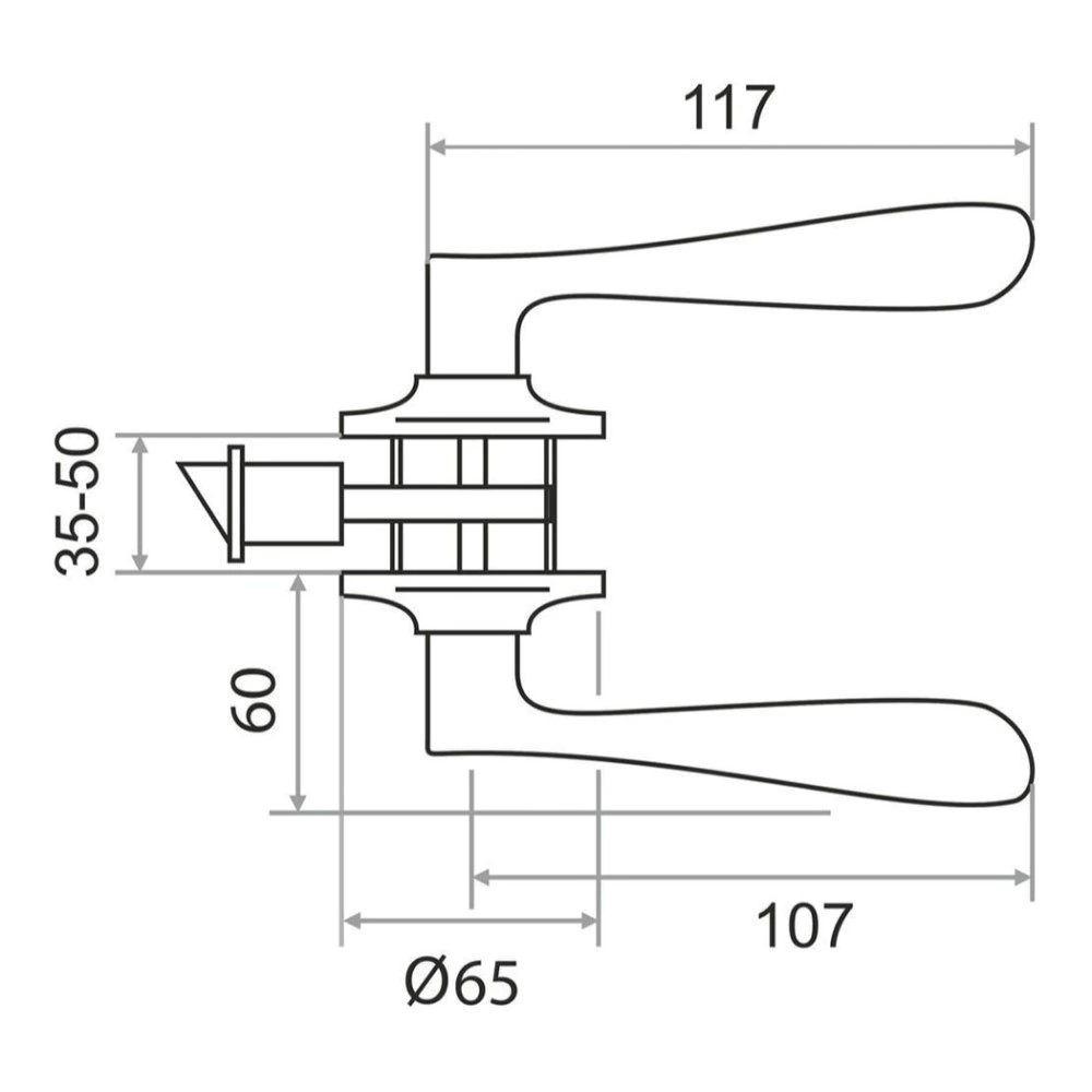 Комплект ручек с защелкой Arsenal 891 SB PS матовое золото