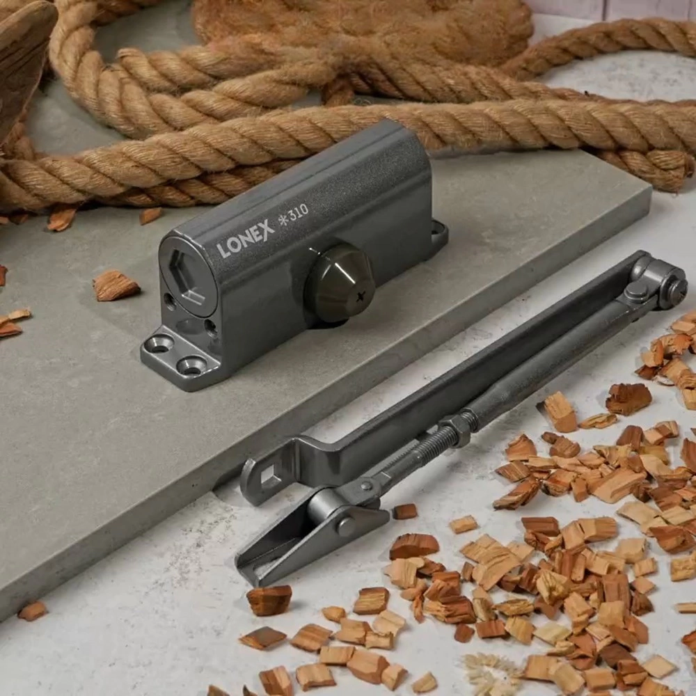 Доводчик дверной до 60 кг графит LONEX 310