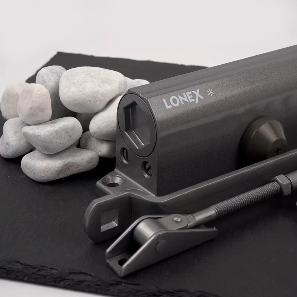 Доводчик дверной до 120 кг графит LONEX 330
