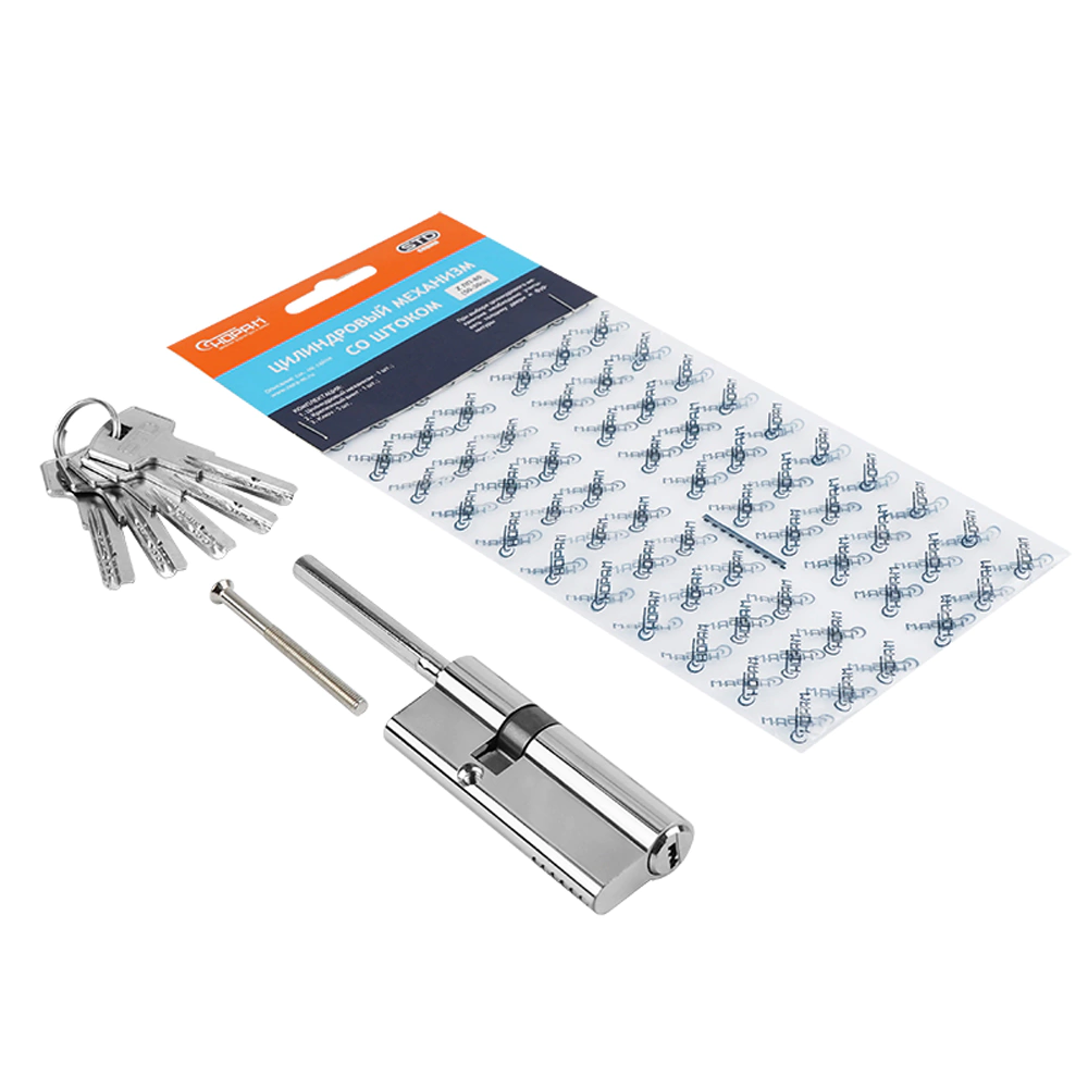 Цилиндр со штоком 50х30 мм ключ-завертка хром НОРА-М STD Z ЛП