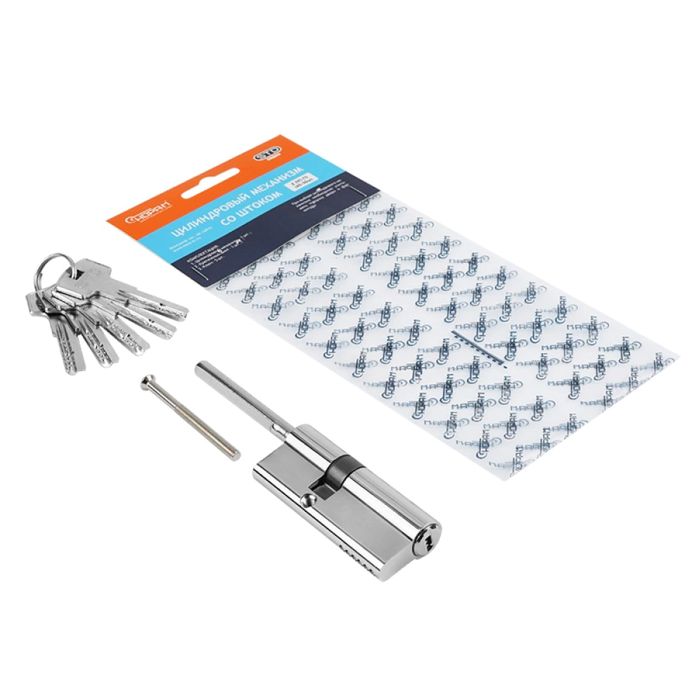 Цилиндр со штоком 45х30 мм ключ-завертка хром НОРА-М STD Z ЛП