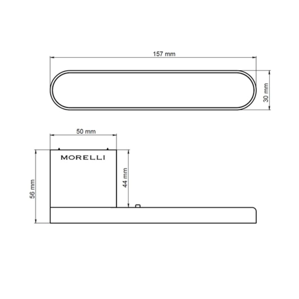 Ручки дверные с фиксатором черные Morelli Maracana MH-62-R50 BL