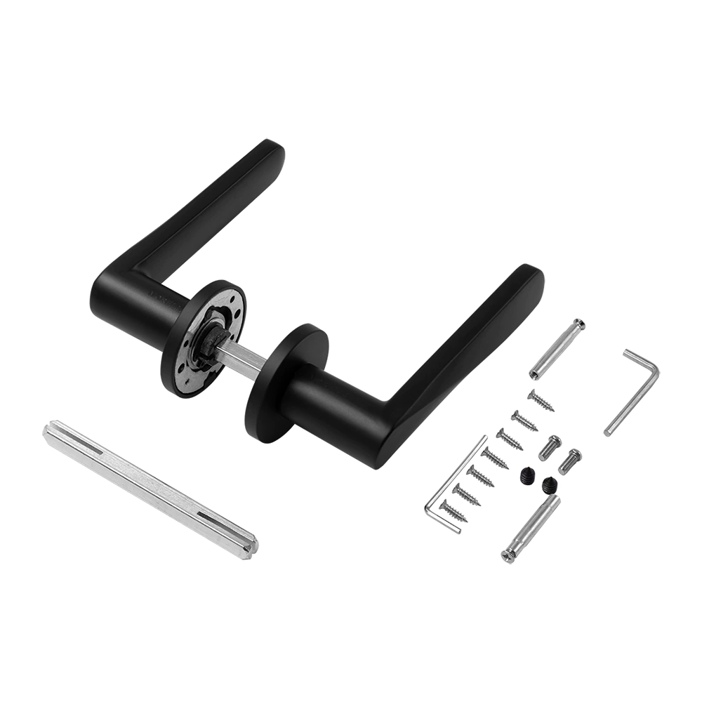 Ручки дверные черные Morelli Cayan MH-58-R6 BL