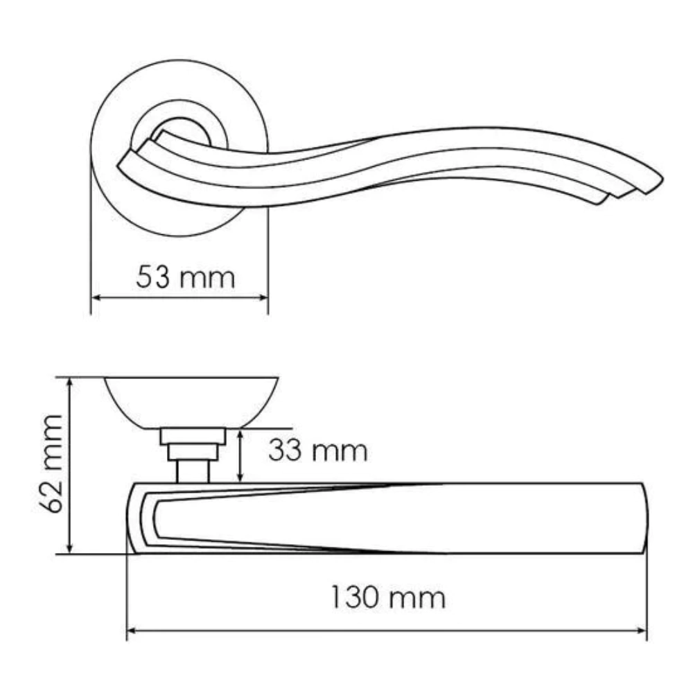 Ручки дверные античная бронза Morelli Мираж MH-14 MAB