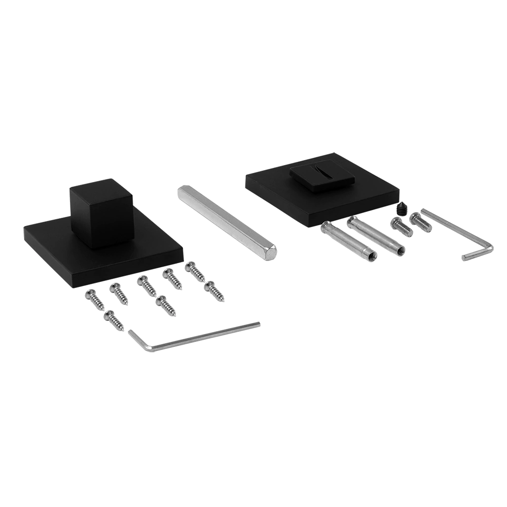 Дверные накладки с заверткой черные Morelli MH-WC-S6 BL