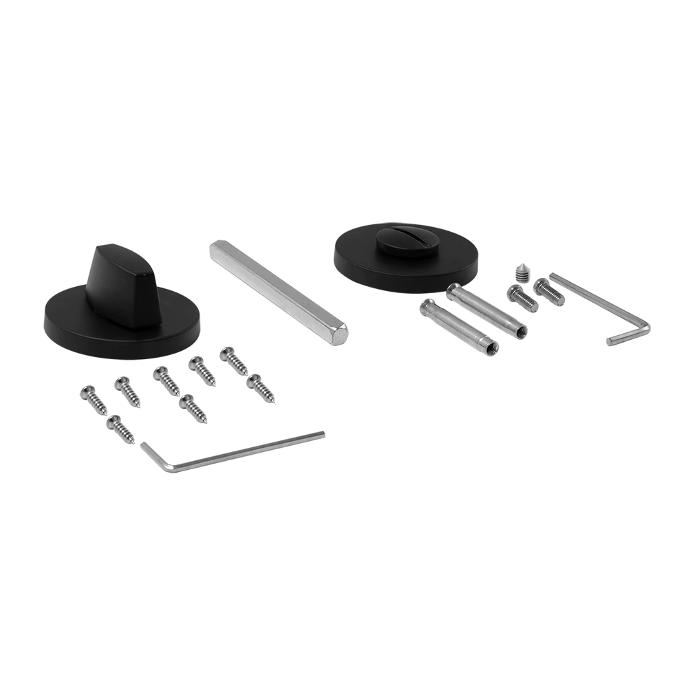 Дверные накладки с заверткой черные Morelli MH-WC-R6 BL