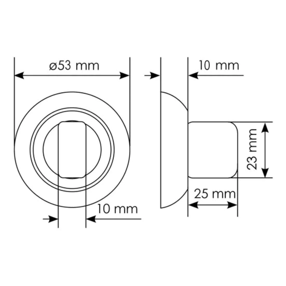 Дверные накладки с заверткой античная бронза Morelli MH-WC MAB