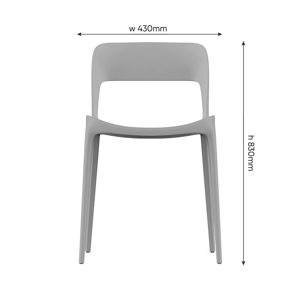 Стул кухонный ECLIPSE 43х43х83 см серый