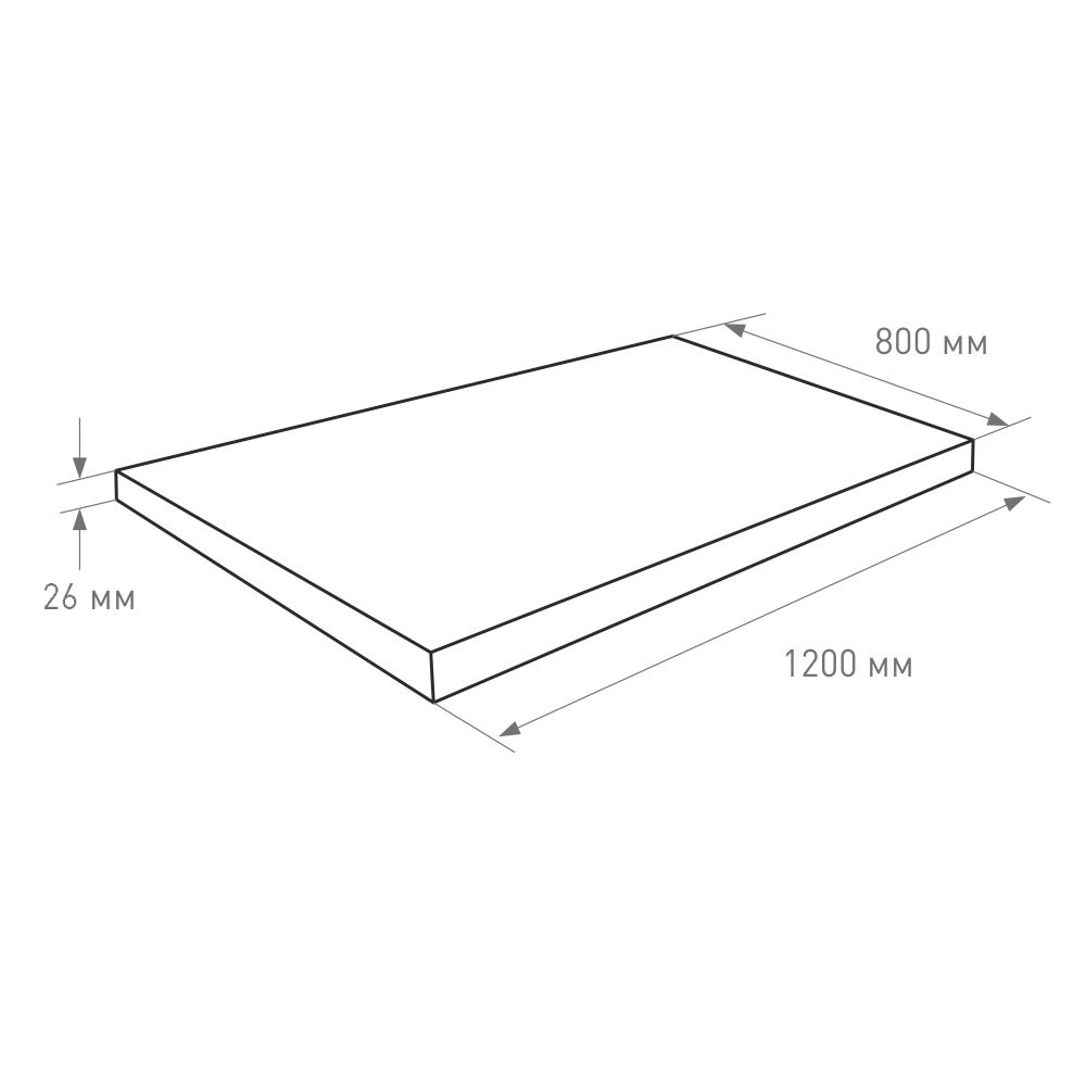 Столешница для кухонного стола 1200х800х26 мм Дуб Фореста