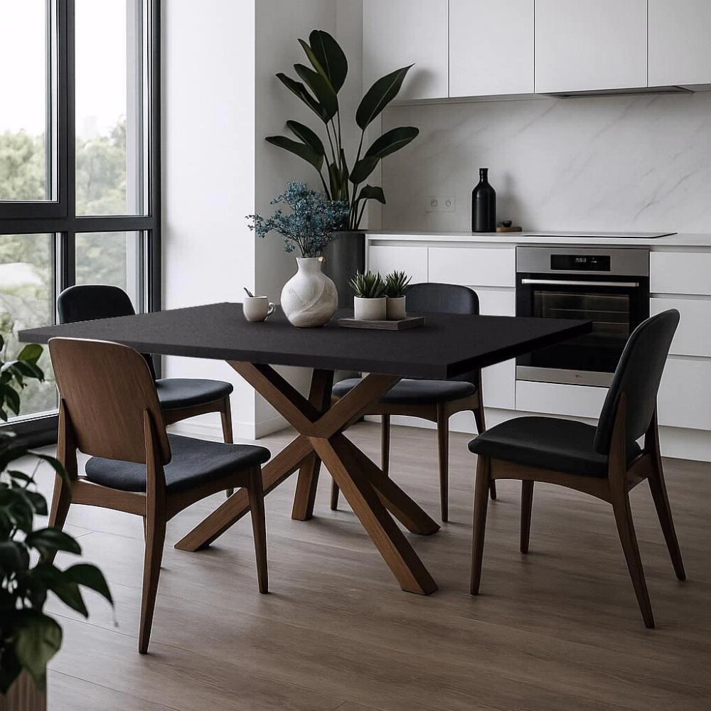 Столешница для кухонного стола 1200х800х38 мм Черная