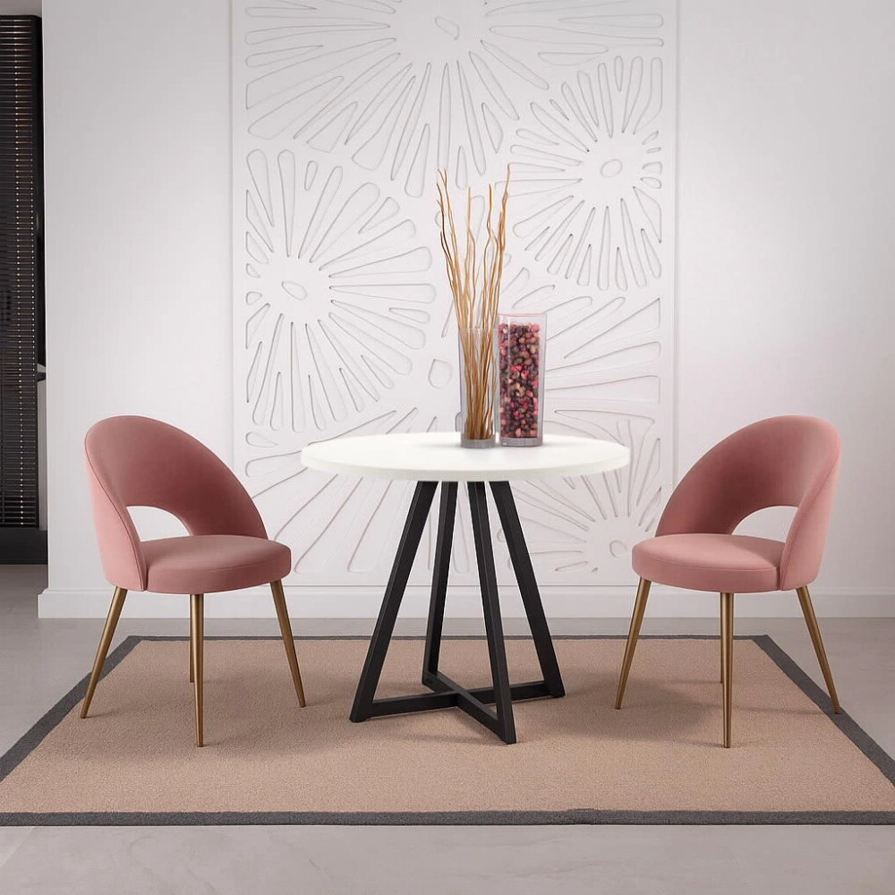 Столешница для кухонного стола d800х26 мм Белая