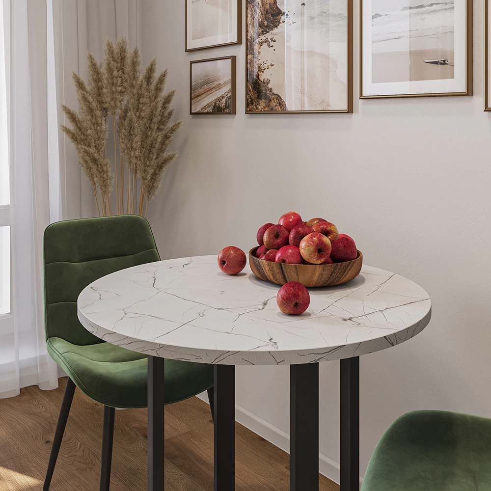 Столешница для кухонного стола Кристалл Белый D780х25 мм