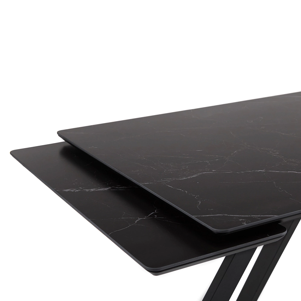 Стол кухонный раздвижной 120(180)х80 см черный