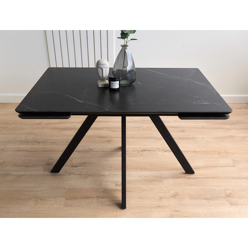 Стол кухонный раздвижной 120(180)х80 см черный