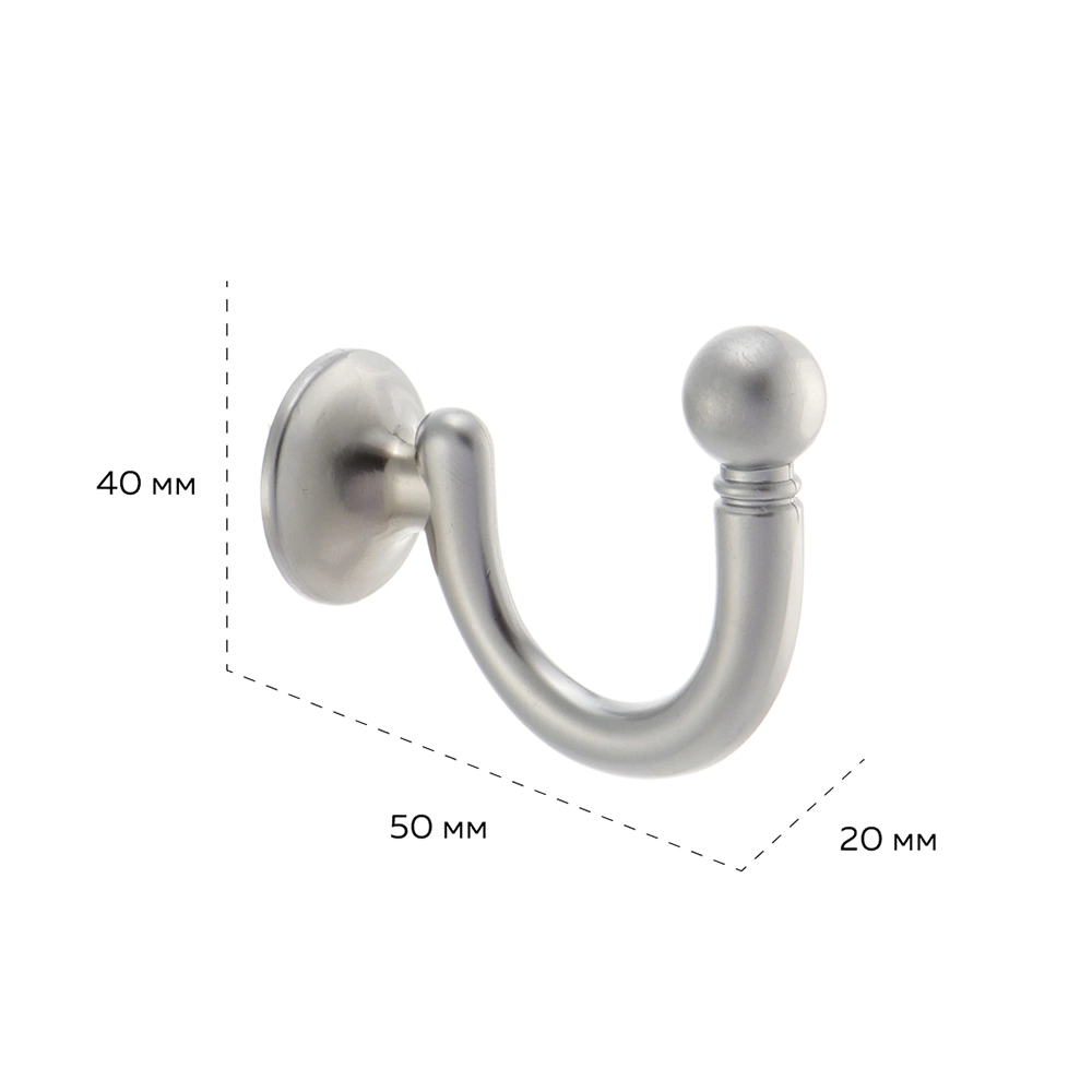 Крючок мебельный KERRON 0150 хром матовый