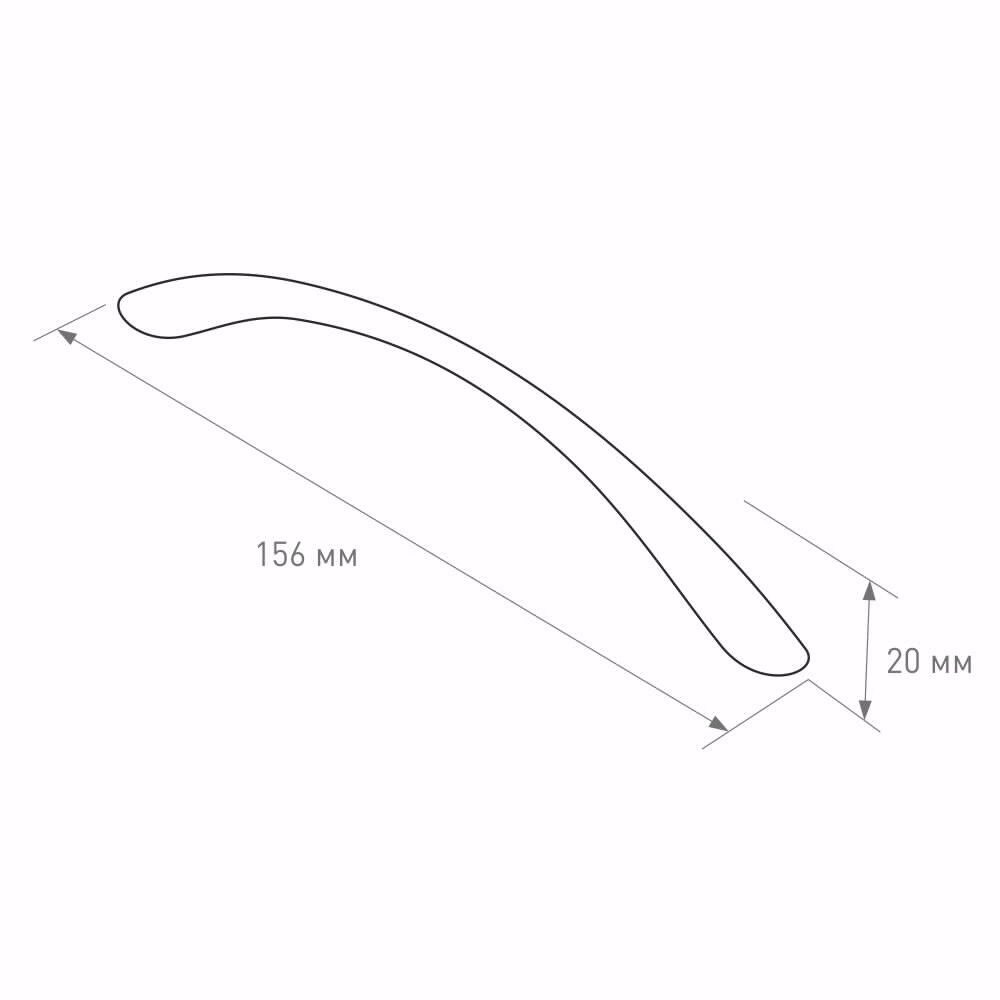 Ручка-скоба мебельная 8211 C=128 мм матовый никель