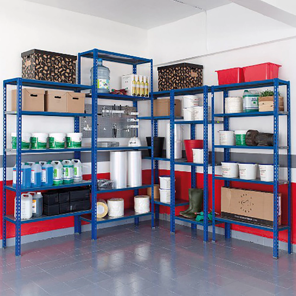 Продольная балка для стеллажа без болтовая 800 мм синяя