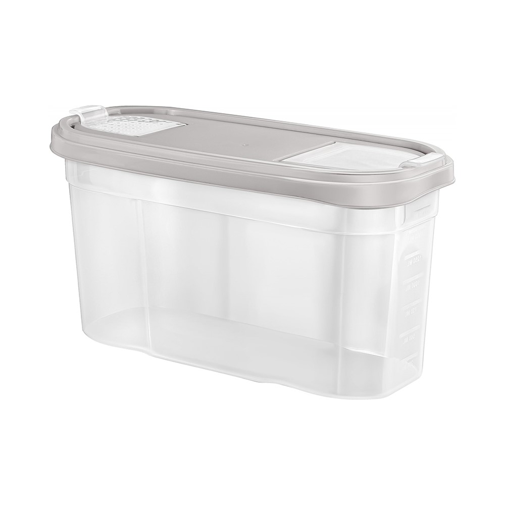 PLASTIC REPUBLIC Банка для сыпучих продуктов BERGEN 2 л пластик светло-серый