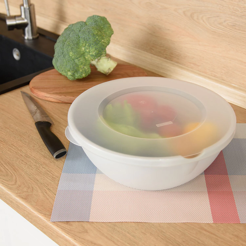 Миска с крышкой BERGEN 3 л пластик светло-серый