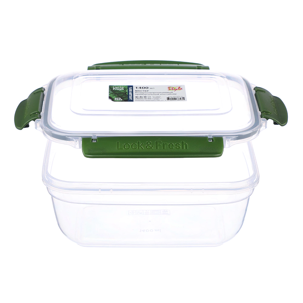 Контейнер герметичный для продуктов Green 1,4 л пластик