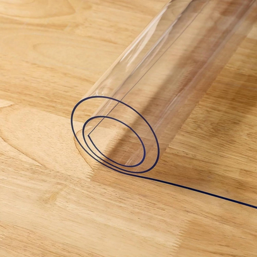 Скатерть Гибкое стекло 0,8 мм 180х100 см прозрачная