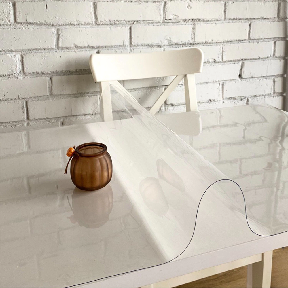 Скатерть Гибкое стекло 0,8 мм 180х100 см прозрачная