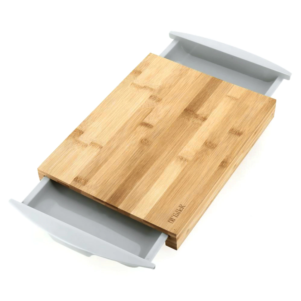 Доска разделочная с лотками TalleR Wood 38,5х25х4 см бамбук/пластик