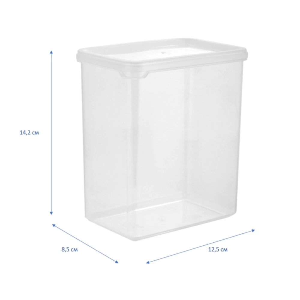 Банка для сыпучих продуктов HELSINKI 1,1 л пластик прозрачный