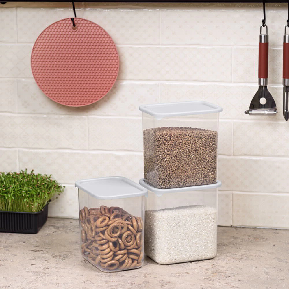 Банка для сыпучих продуктов 1 л Маус пластик Sugar&Spice