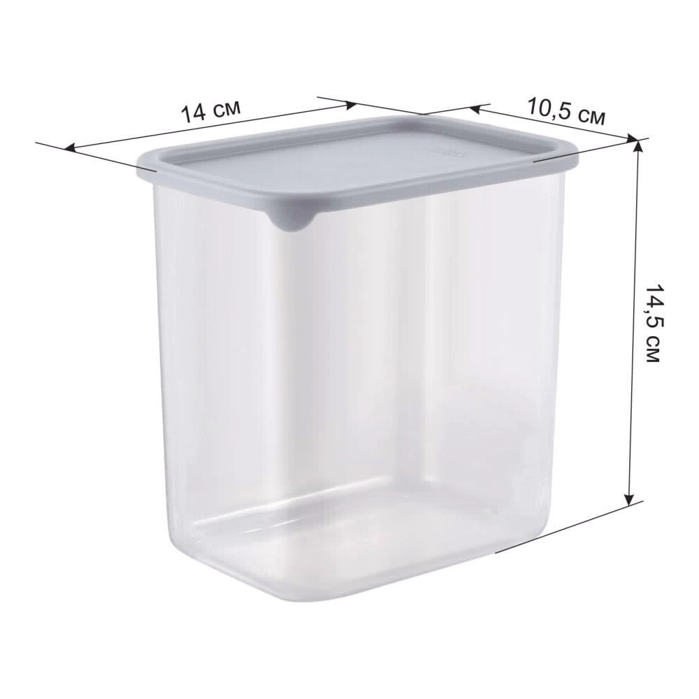 Банка для сыпучих продуктов 1,5 л Маус пластик Sugar&Spice