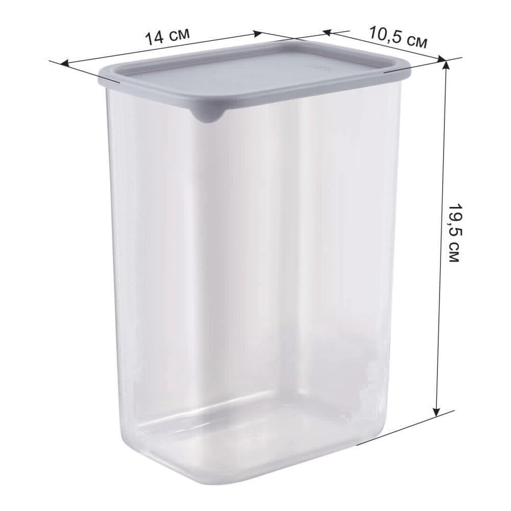 Банка для сыпучих продуктов 2 л Маус пластик Sugar&Spice