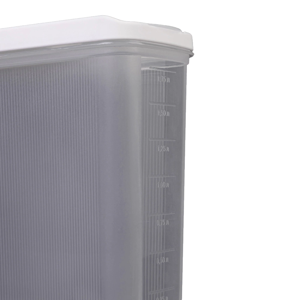 Банка для сыпучих продуктов Лайн 2 л пластик белый