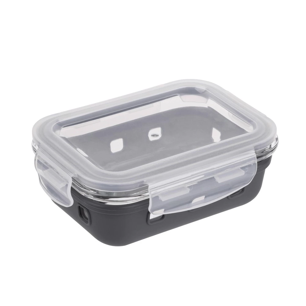 Контейнер герметичный для продуктов прямоугольный 0,37 л стекло/силикон