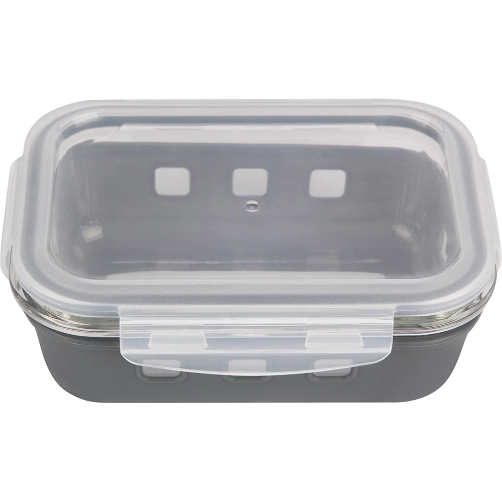 Контейнер герметичный для продуктов прямоугольный 0,6 л стекло/силикон