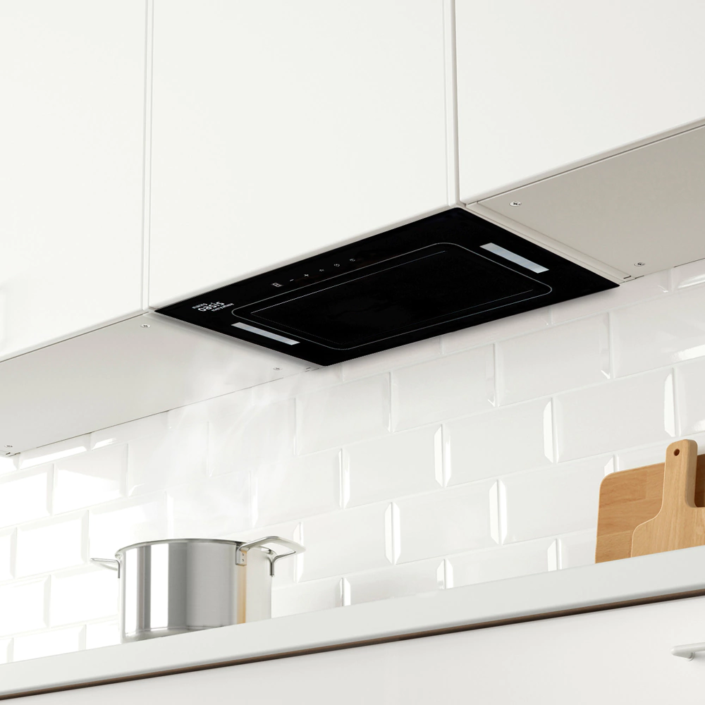 Вытяжка встраиваемая Oasis UL-52BG 60 см 1050 м3/ч черное стекло