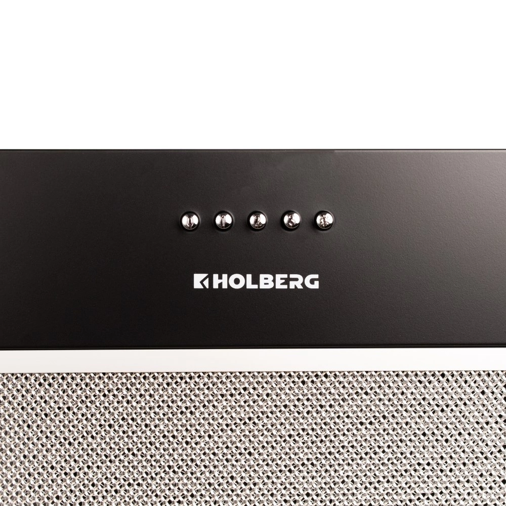 Вытяжка встраиваемая черная 60 см HOLBERG Bin 600BL 750 м3/ч