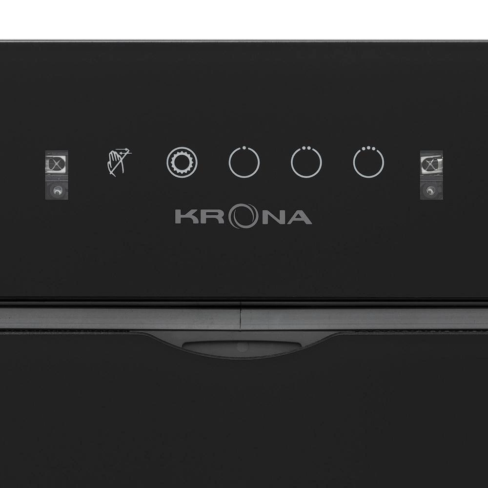 Вытяжка полновстраиваемая черная 60 см KRONA ASPEN 600 BLACK 900 м3/ч