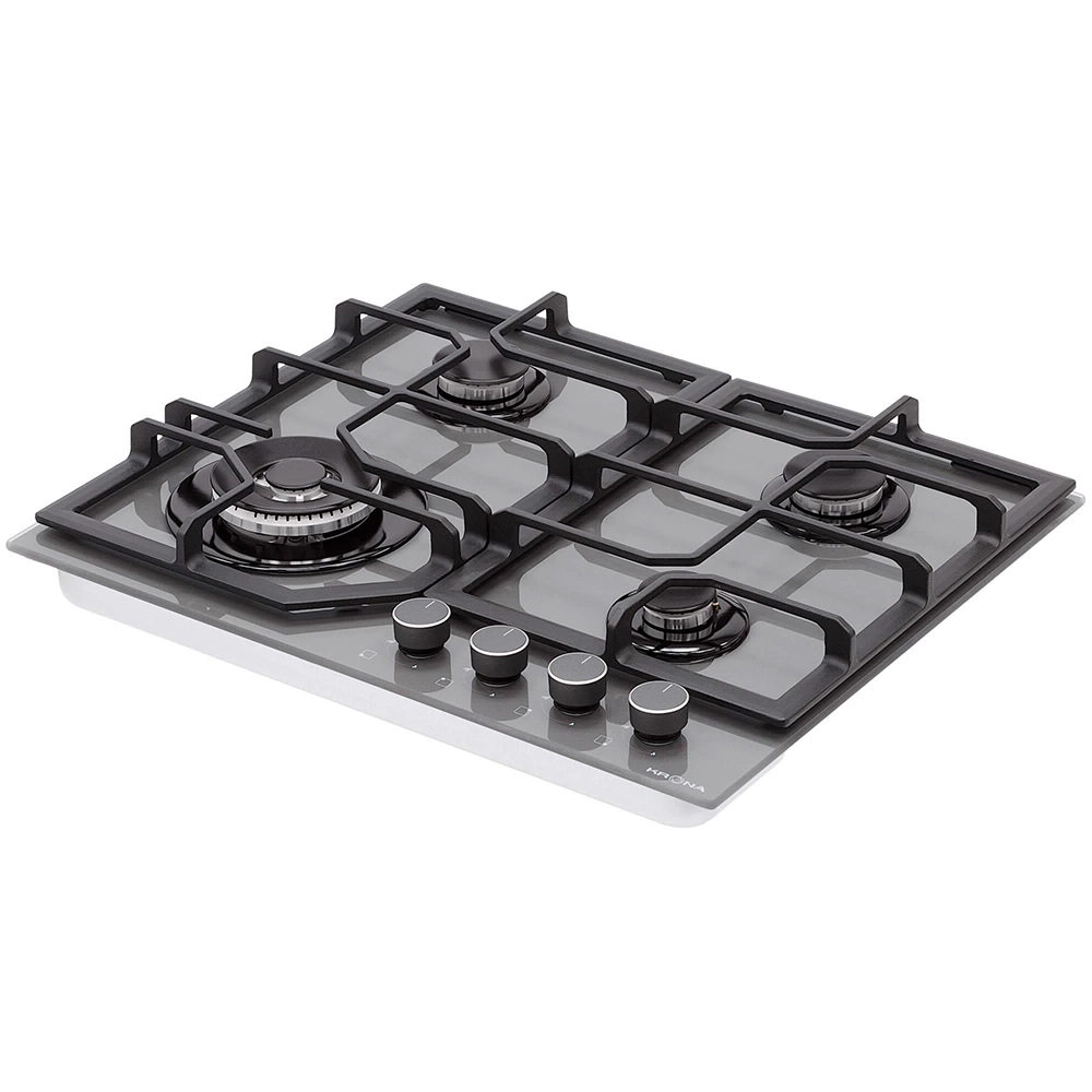 Газовая варочная поверхность серая 60 см KRONA MYSTERIUM gh 60 GR