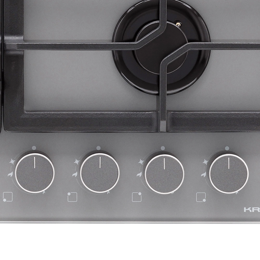 Газовая варочная поверхность серая 60 см KRONA MYSTERIUM gh 60 GR