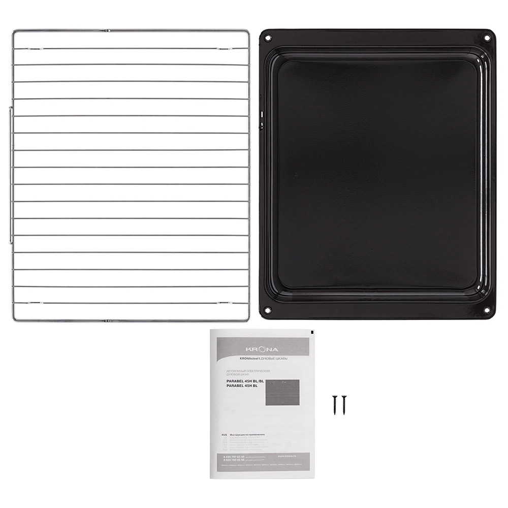 Духовой шкаф электрический черый 45 см KRONA PARABEL 45H BL/BL