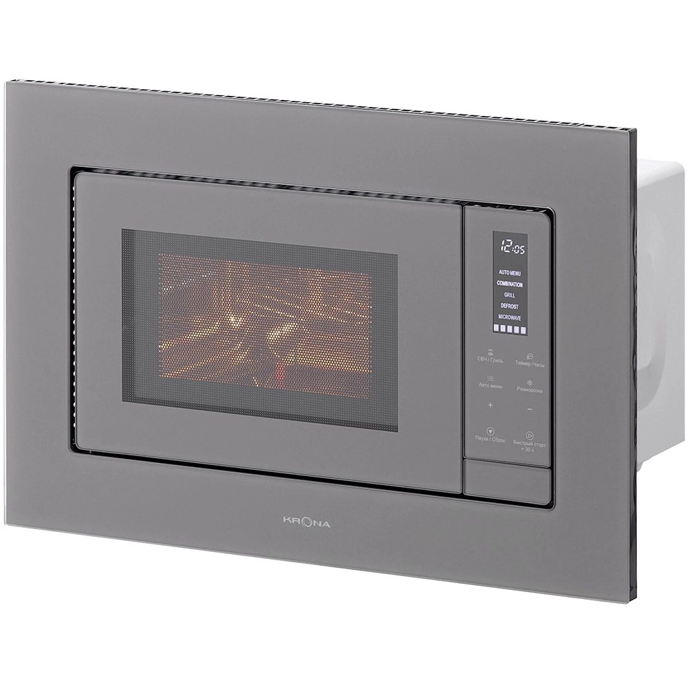 Микроволновая печь встраиваемая серая KRONA MYSTERIUM mw 60 GR