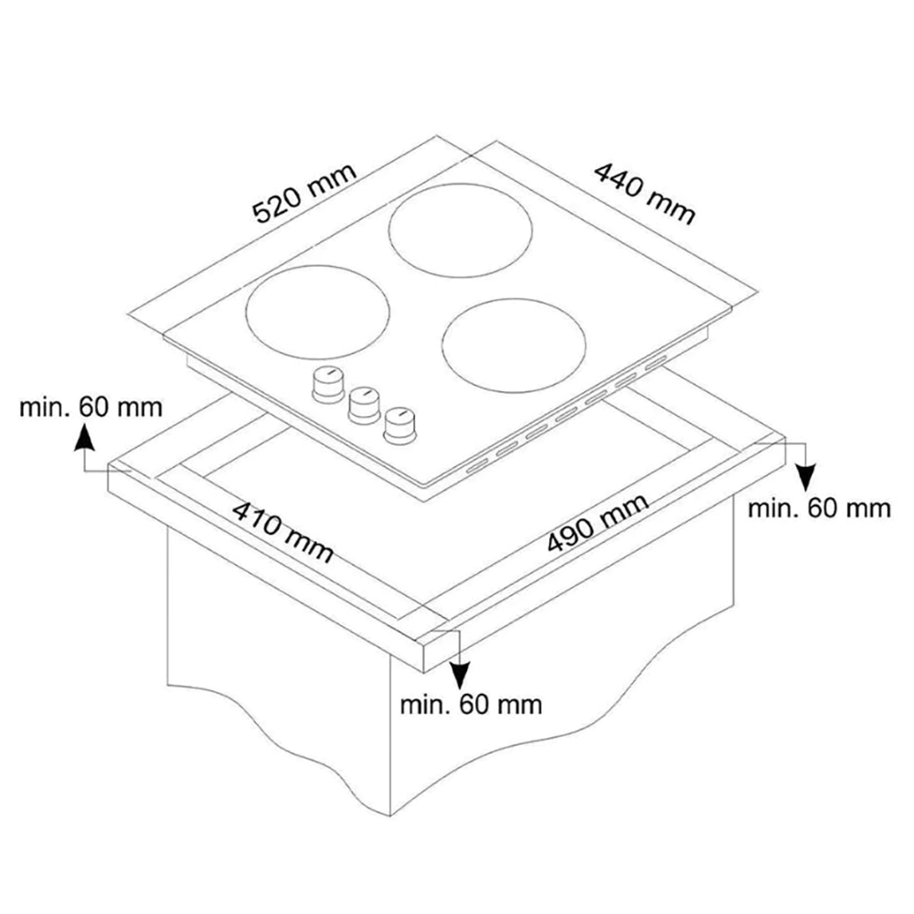 Электрическая варочная поверхность черная 45 см Simfer H45D13B024