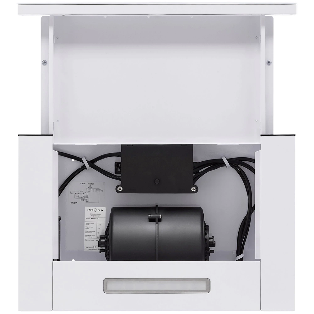 Вытяжка встраиваемая белая 45 см KRONA KAMILLA F 450 600 м3/ч