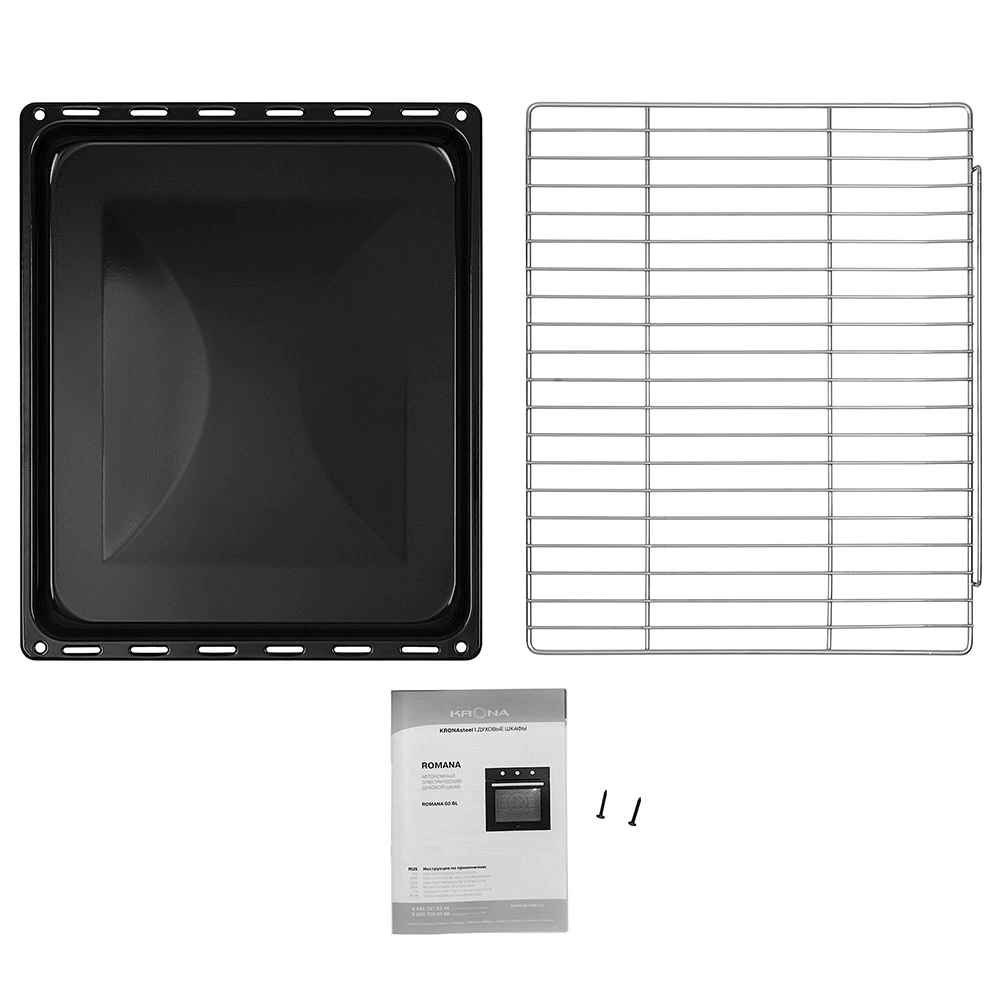 Духовой шкаф электрический черный 60 см KRONA ROMANA 60 BL