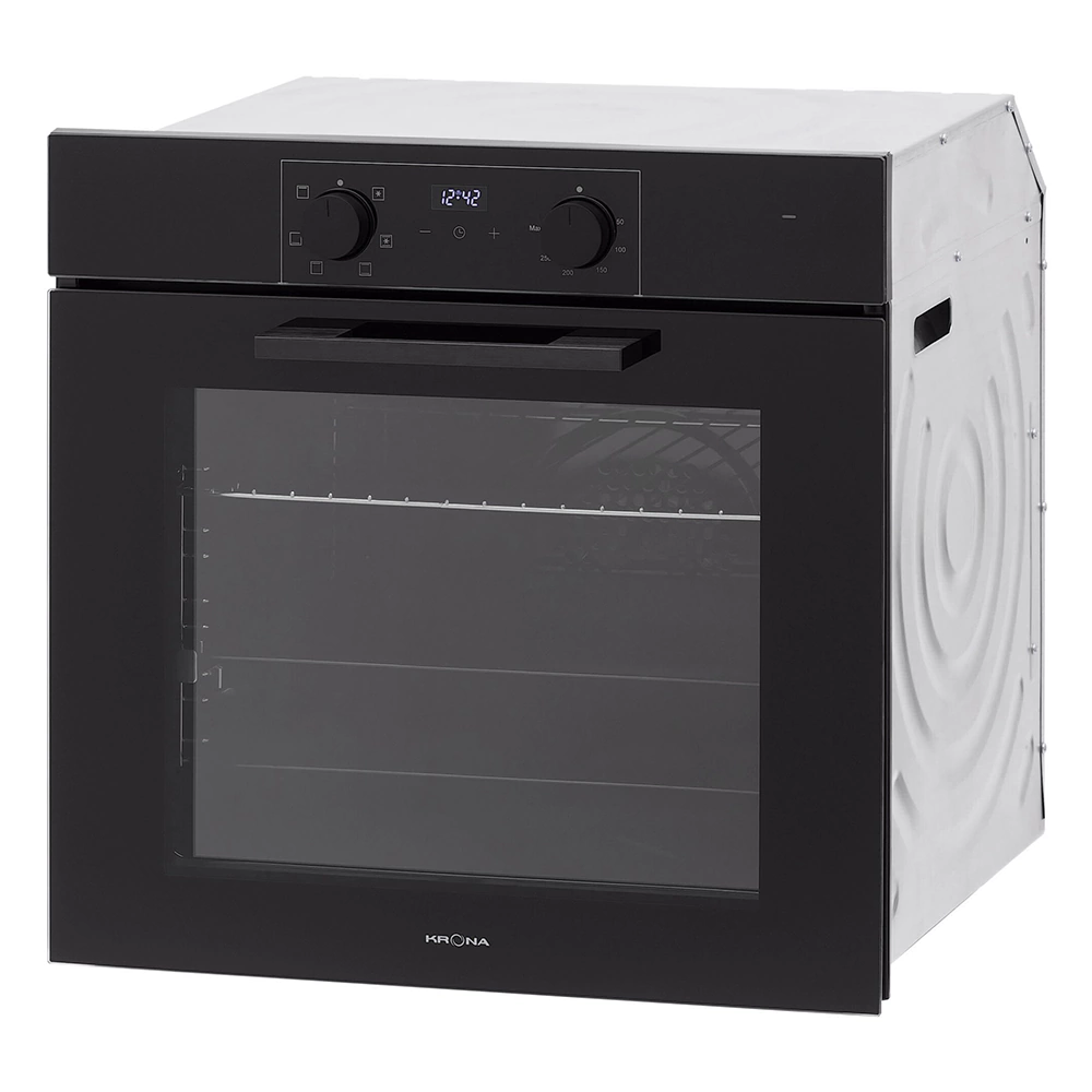 Духовой шкаф электрический черный 60 см KRONA VOLLMOND opti 60 BL/BL