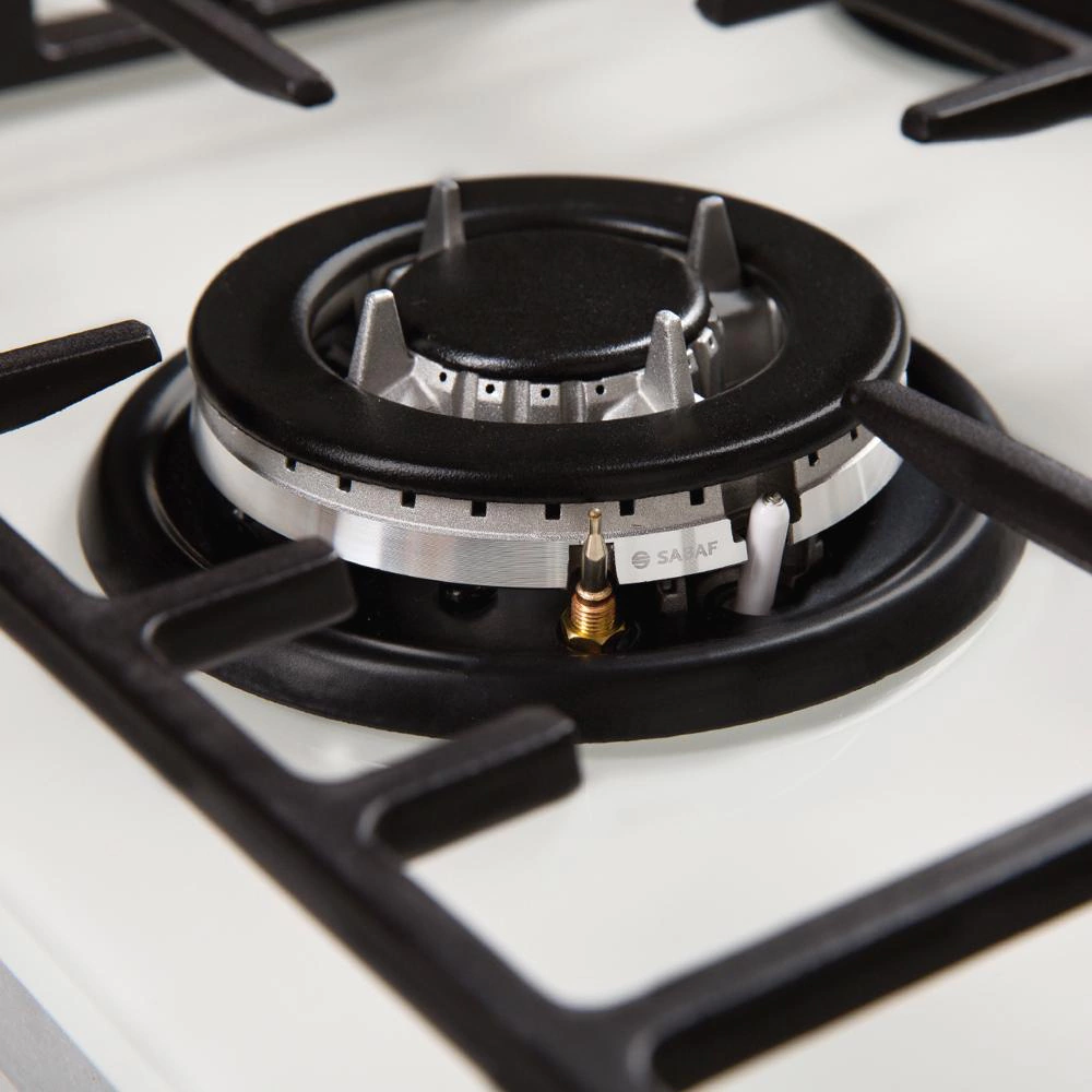 Газовая варочная поверхность белая 45 см Oasis P-3GWT