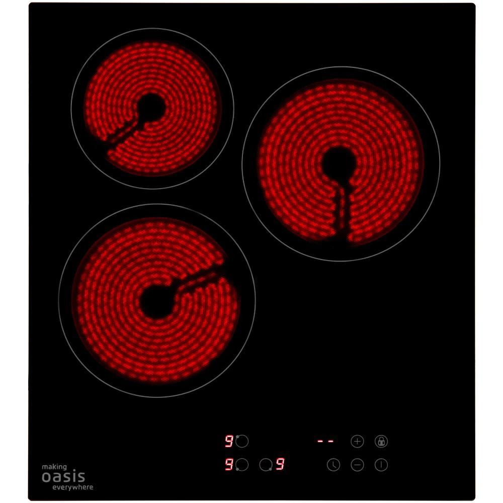 Электрическая варочная панель черная 45 см Oasis P-3SBS
