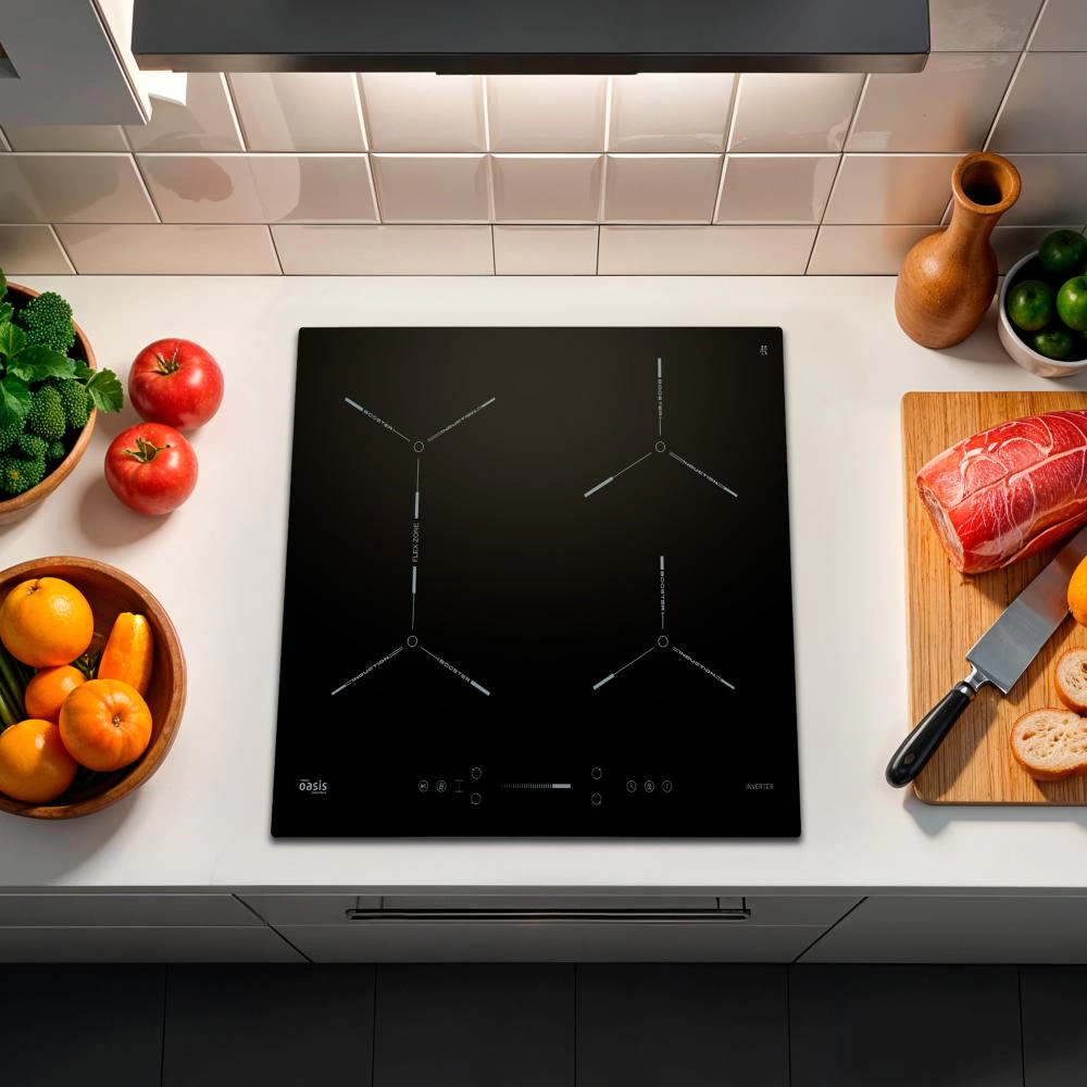 Индукционная варочная панель черная 60 см Oasis P-EBGD